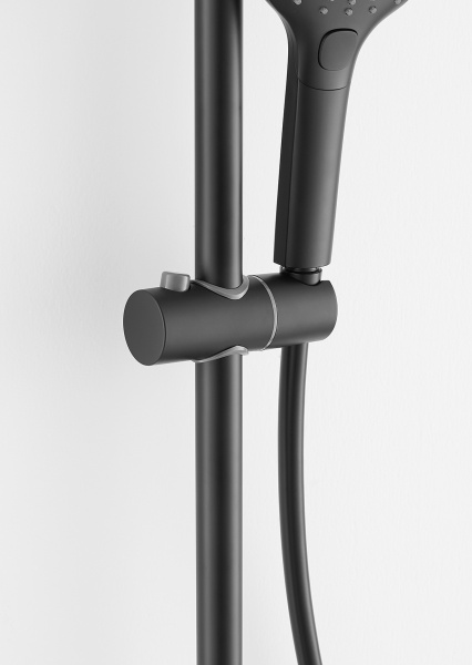 Душевая система с изливом Arrow AG3311BC черный